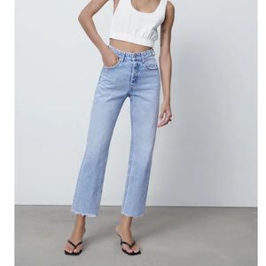 Zara Hi-Rise Straight Leg Jeans